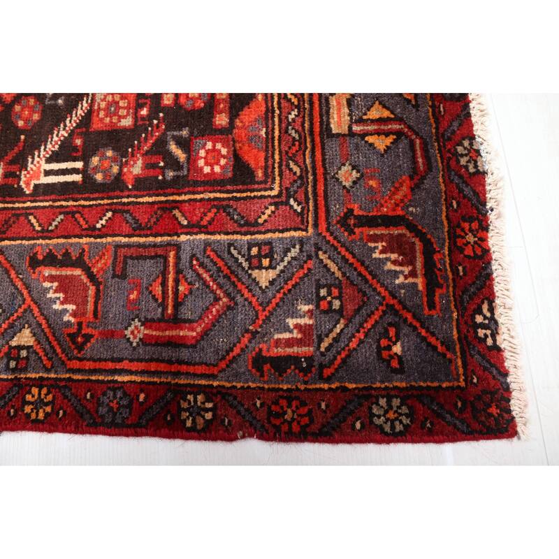 ECARPETGALLERY Hand-knotted Andelz Red Wool Rug - 4'5 x 7'5