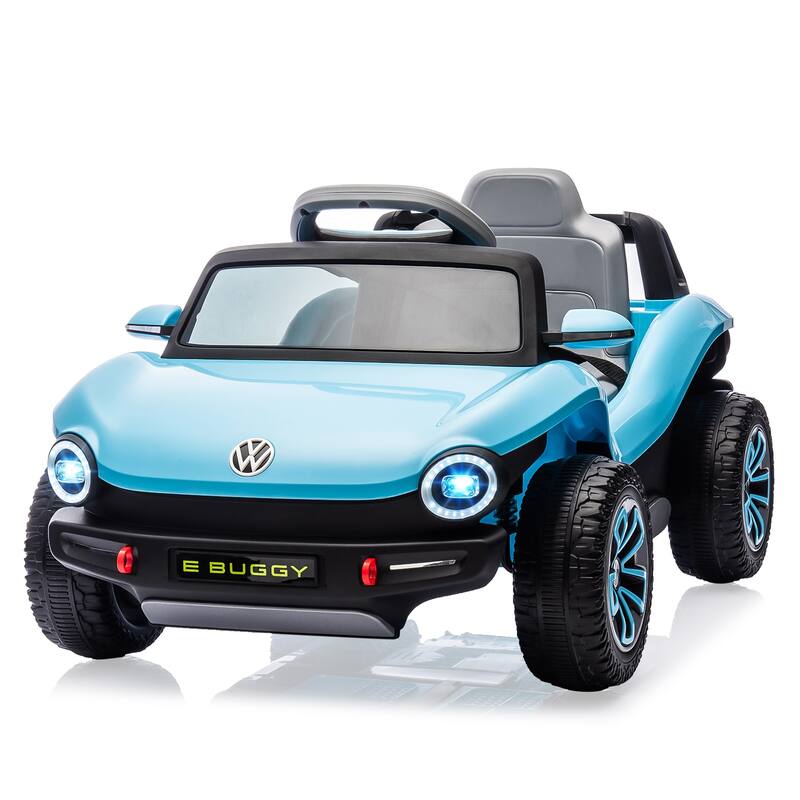 12V Licensed Volkswagen Beetle Ride-On Car for Kids with Remote Control, Battery Powered Electric Vehicle Toy - Blue
