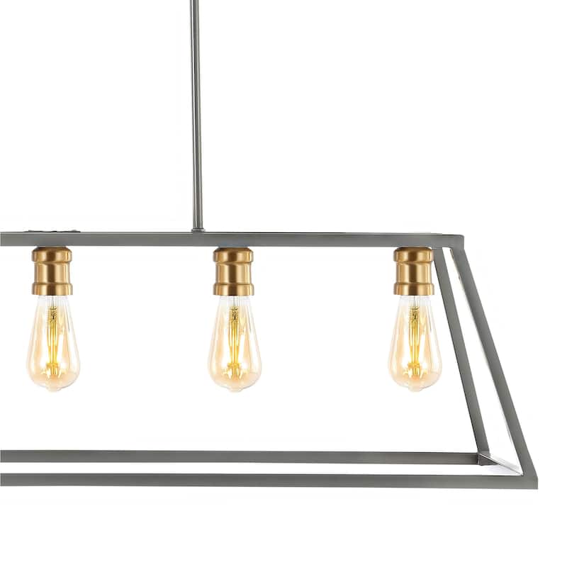 Staunton 38" 5-Light Adjustable Iron Farmhouse Vintage LED Dimmable Pendant, by JONATHAN Y