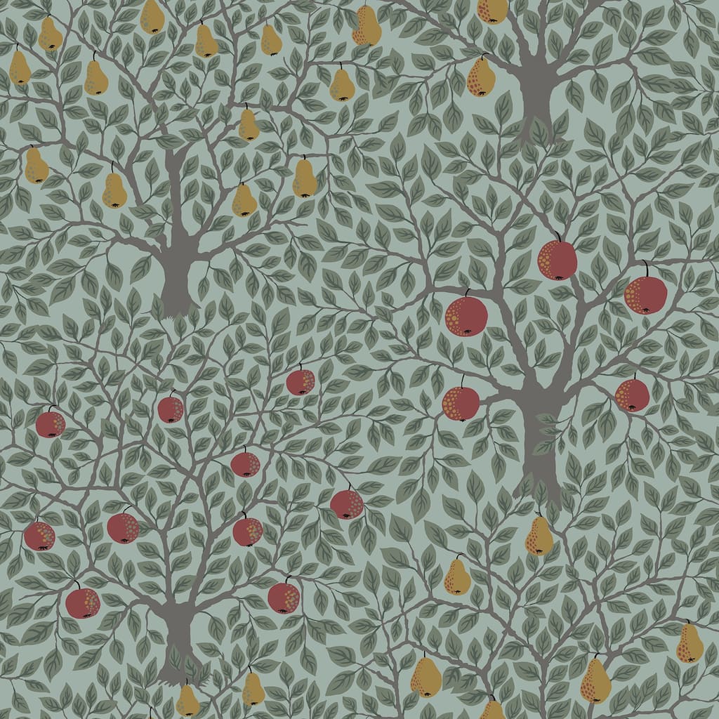 A-Street Prints Pomona Green Fruit Tree Wallpaper