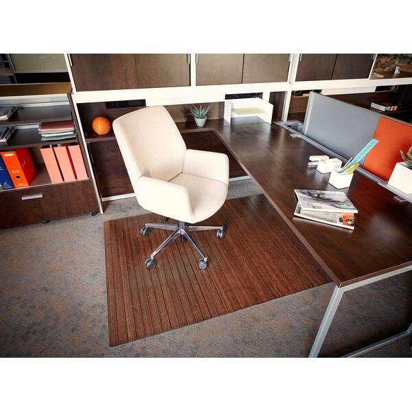 Eco Bamboo Standard Rectangular Chair Mat (72 x 48) Overstock 5411915