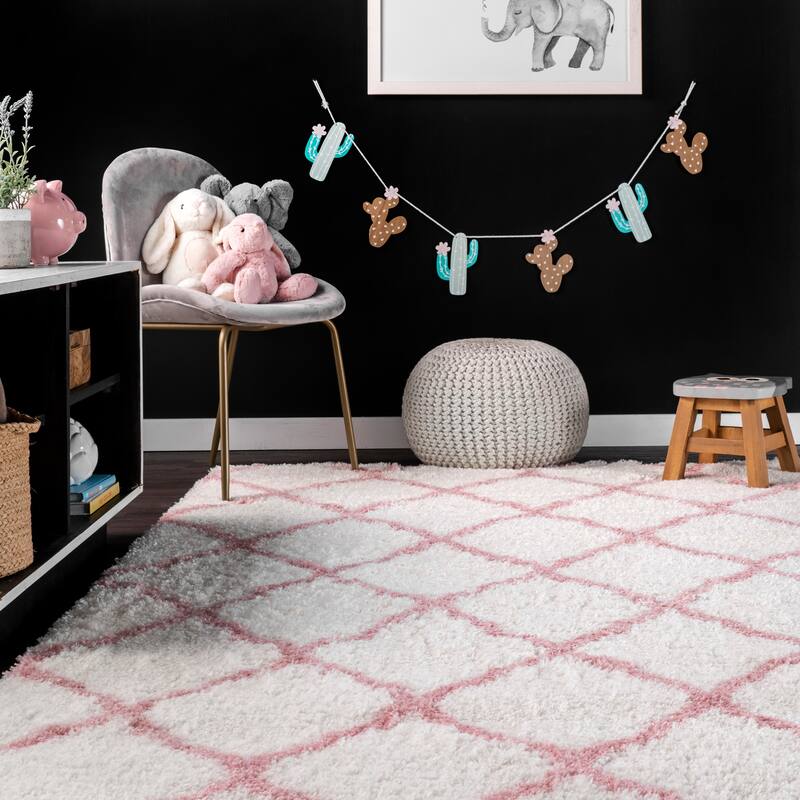 Nuloom Nelda Trellis Kids Shag Area Rug