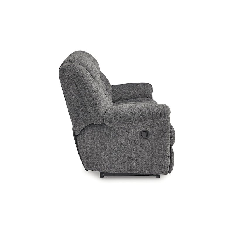 Signature Design by Ashley Foreside Gray Reclining Sofa - 87" W x 43" D x 44" H
