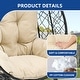 preview thumbnail 27 of 35, Moasis Cushioned Egg Chair with Rocker, PE Wicker