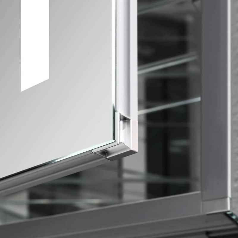 LED Medicine Cabinet with Amplified Mirror and Defogger