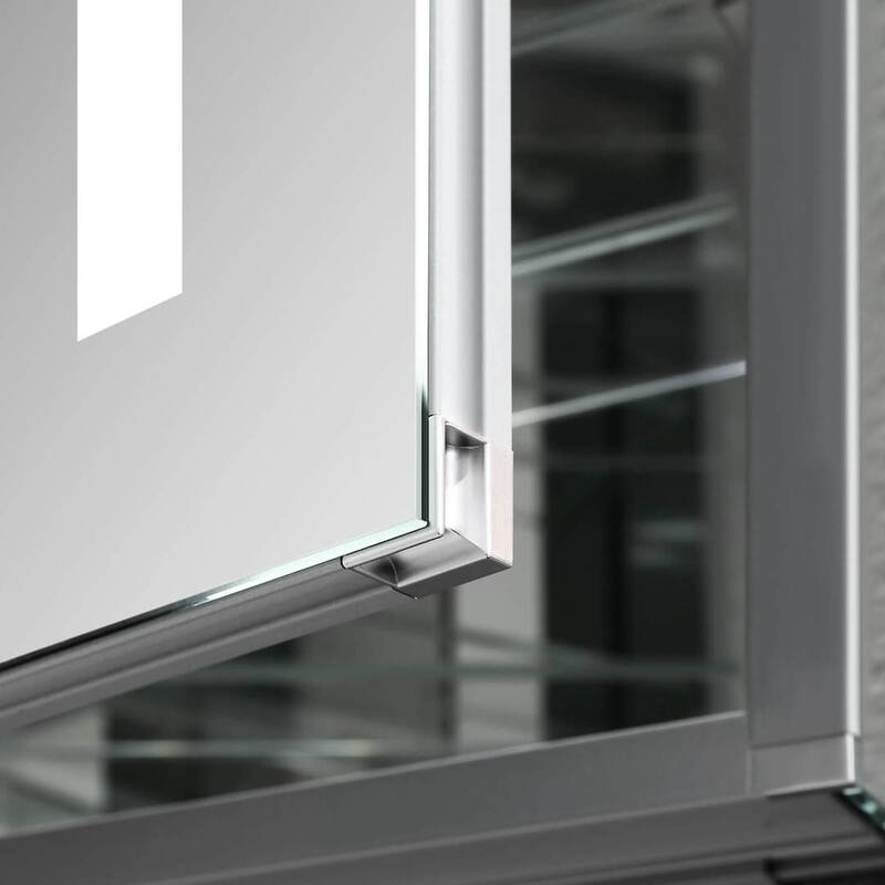 LED-lit Medicine Cabinet with Mirrors, Defogger, and USB Outlets