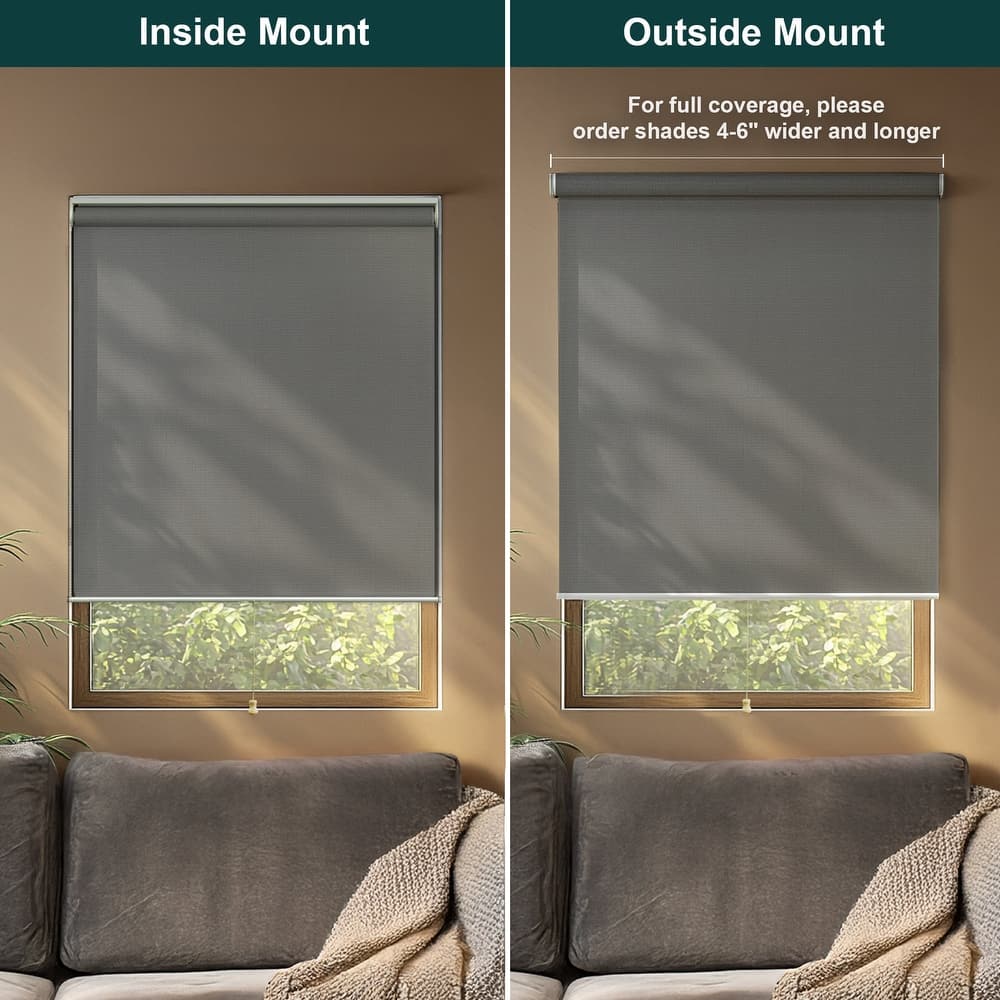 Chicology Cordless Light Filtering Window Roller Shade UV Protection - Urban White - 44"W X 72"H