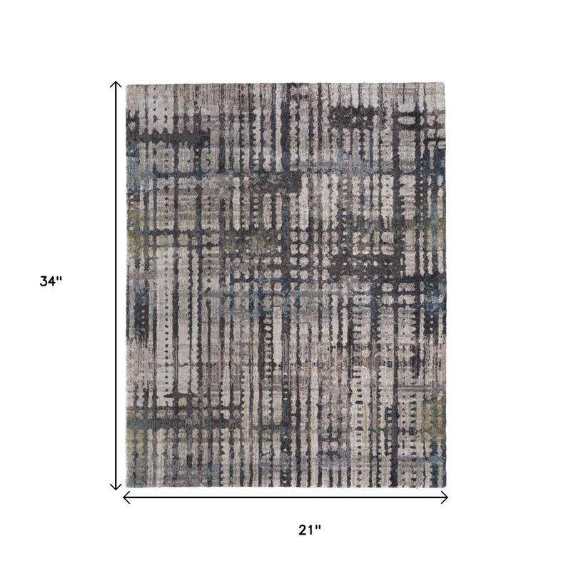 HomeRoots Abstract Industrial Rectangle Area Rug