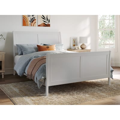 AFI, Portland Solid Wood Low Profile Platform Bed with Matching Footboard