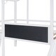 preview thumbnail 13 of 23, Twin Size Loft Bed Kids Bed with Ladder and Slide, Fairytale-like Atmosphere House Bed with Blackboard & Light Strip for Kids