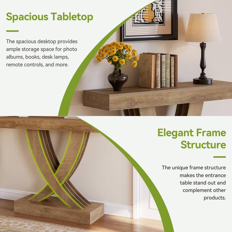 43.3 Inch Small Entryway Console Table - 11.81" D x 43.31" W x 33.46" H