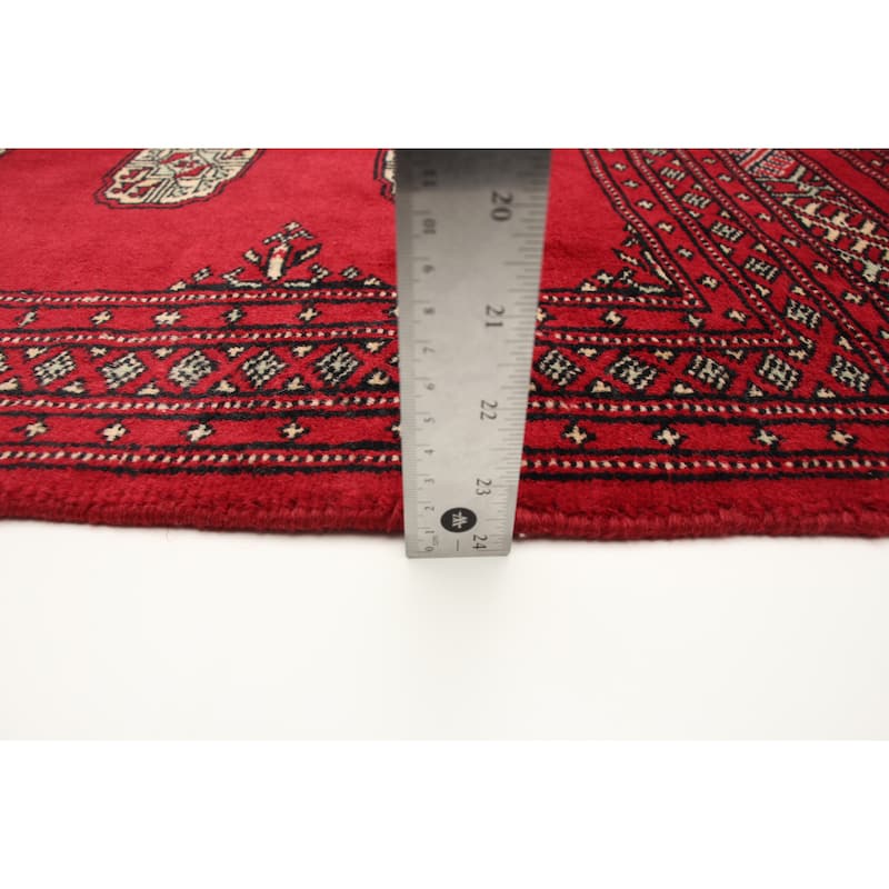ECARPETGALLERY Hand-knotted Finest Peshawar Bokhara Red Wool Rug - 2'1 x 3'3