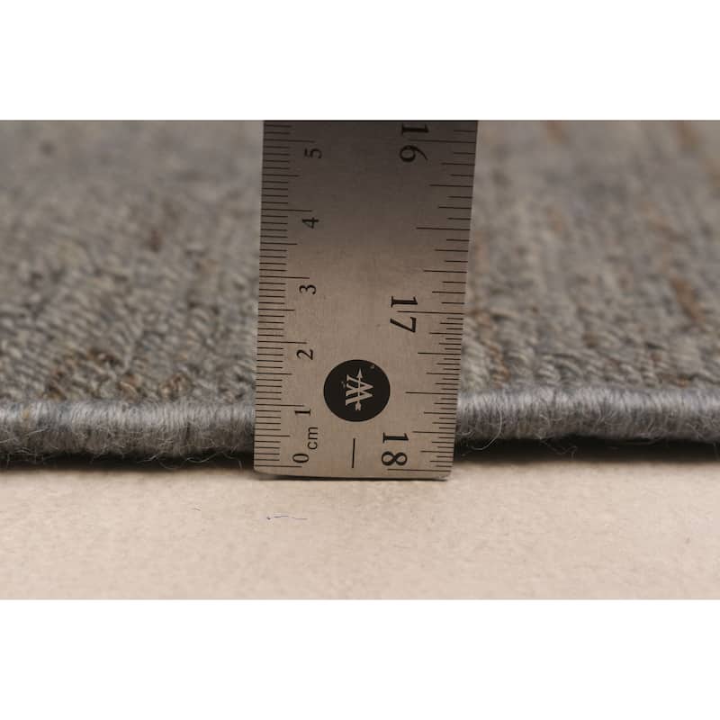 ECARPETGALLERY Flat-Weave Natural Grey Wool Tapestry Kilim - 7'11 x 9'3