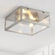 preview thumbnail 42 of 73, Alma 12" Metal/Glass LED Flush Mount, by JONATHAN Y Nickel / Clear