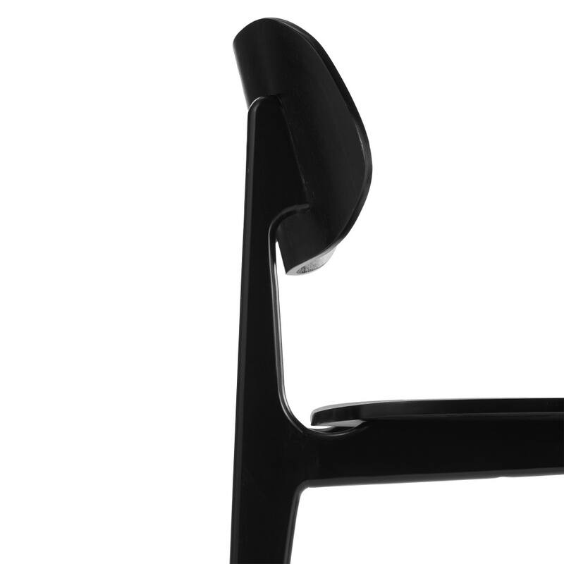 Set of 2 Commercial Solid Wood Dining Chair with Curved Backrest - 17.25"W x 20.75"D x 33.25"H