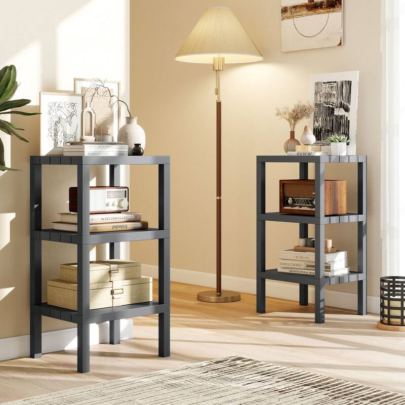 Gymax 6-Tier Plastic Modular Storage Shelves Open Display Utility