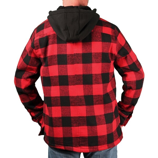 buffalo men's sherpa lined hooded sweatshirt