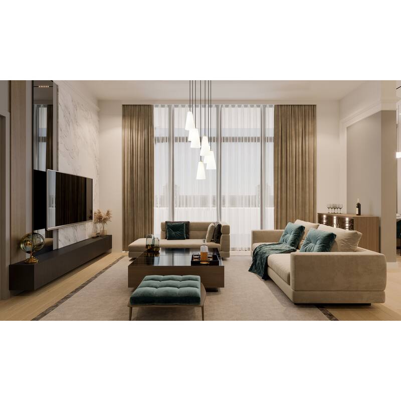 Z-Lite 3043P7-7R Farrell 7 Light 18" Wide Chandelier