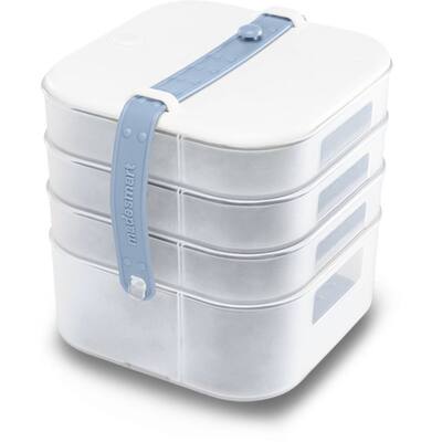 Madesmart 95-77703-06 Frost And Blue Portable Swivel Case