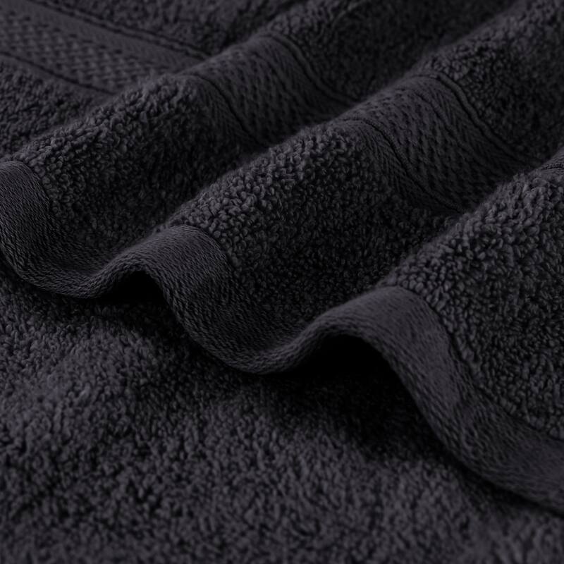 Superior Chevron Zero Twist Solid and Jacquard Cotton 6 Piece Towel Set