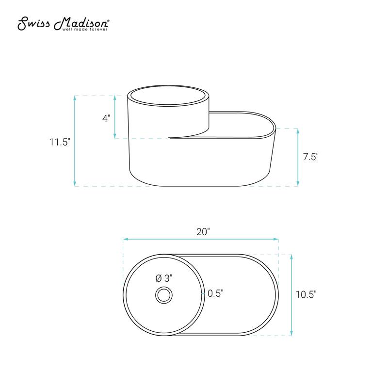 Monaco 20" Solid Surface Oval Wall-Mounted Sink In Matte White - 20