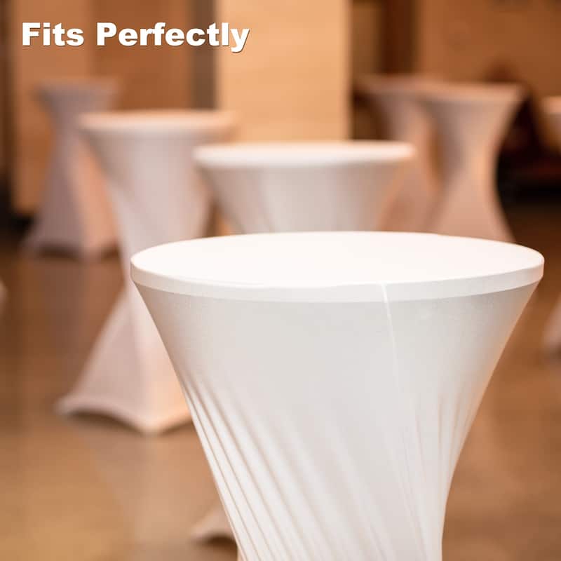 2pcs Cocktail Tablecloth Spandex Stretch Tablecloth Table Cover