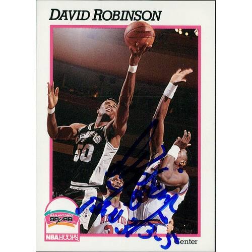Shop Signed Robinson David San Antonio Spurs 1991 Nba Hoops
