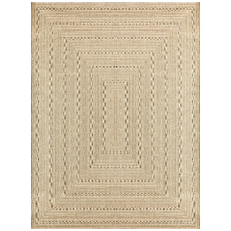Nourison Tulum Indoor/Outdoor Geometric Area Rug - 9' x 12' - Taupe/Grey
