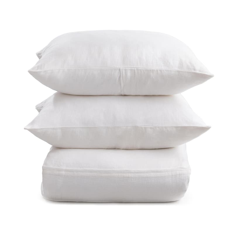 Villa by Classic Home Beaumont 3-Piece Belgian Flax Linen Duvet Set