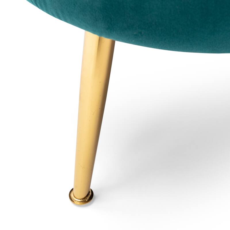 76.25" Velvet Channel Stitching 3-seater Sofa with Metal Legs for Living Room