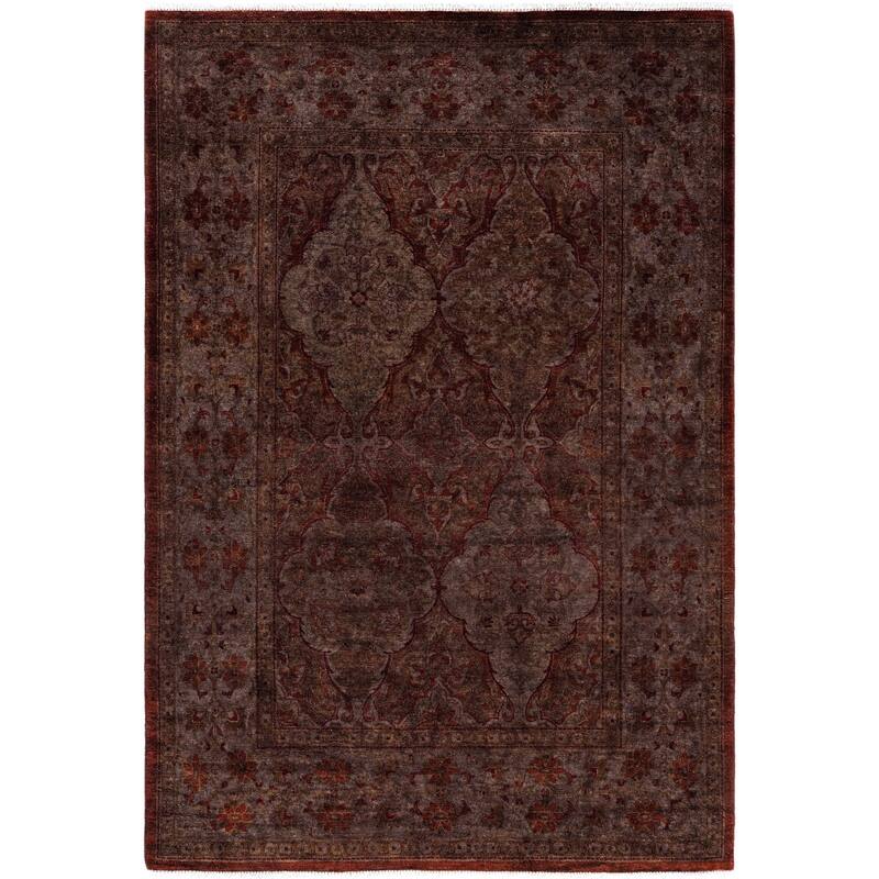 Overdyed One-of-a-Kind Hand-Knotted Area Rug - Brown - 4' 1" x 5' 11"