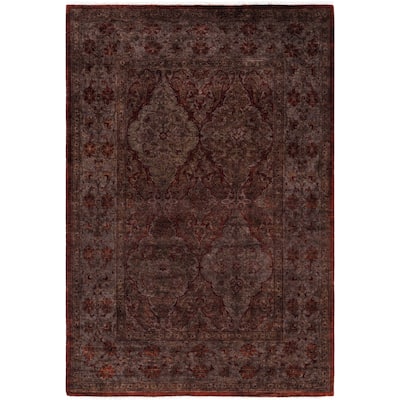 Overdyed One-of-a-Kind Hand-Knotted Area Rug - Brown - 4' 1" x 5' 11"