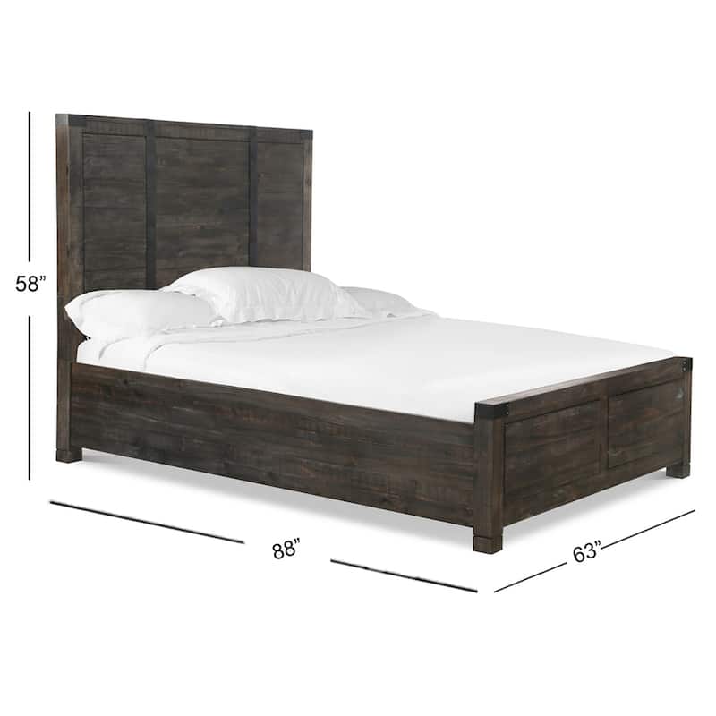 Magnussen Home Abington Weathered Charcoal Queen Panel Bed