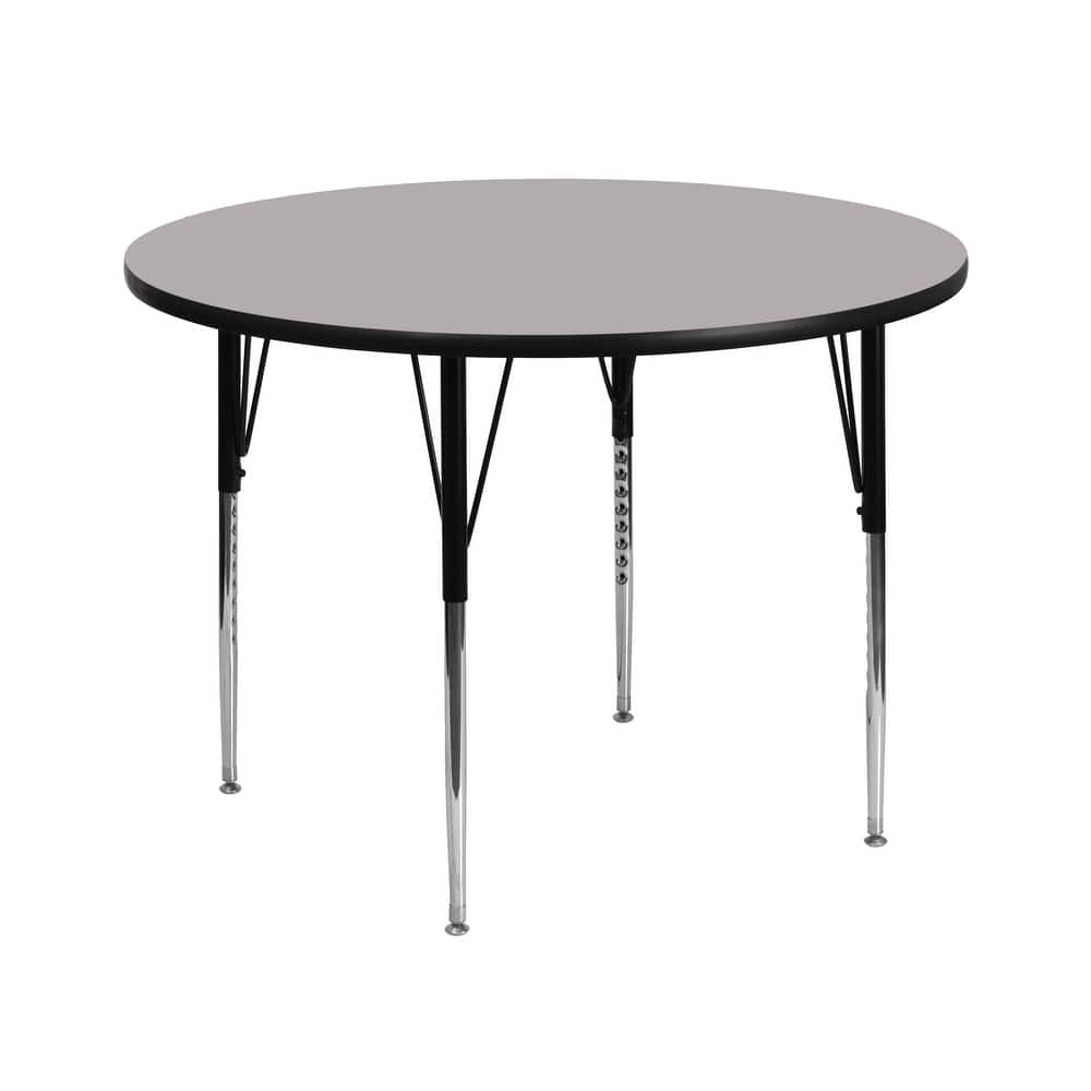 42'' Round Thermal Laminate Activity Table - Adjustable Legs
