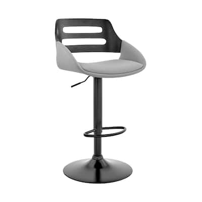 Fabric Swivel Bar Chair with Footrest and Adjustable Height - 19” x 20” x 43” (D x W x H)