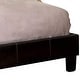 preview thumbnail 2 of 3, Platform Style Leatherette Queen Size Bed with Curved Headboard, Brown