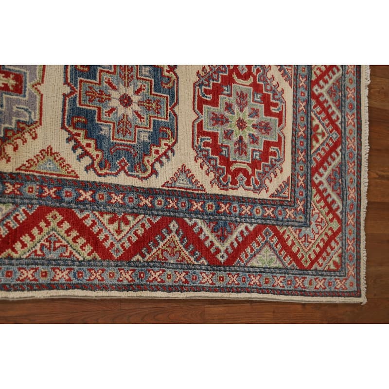 Kazak Runner Rug Hand-Knotted Wool Carpet - 2'5" x 15'2"