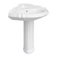 preview thumbnail 5 of 4, Sheffield White Corner Pedestal Sink 26 in. Porcelain Sink with 4 in. Black Centerset Faucet and Sink Drain