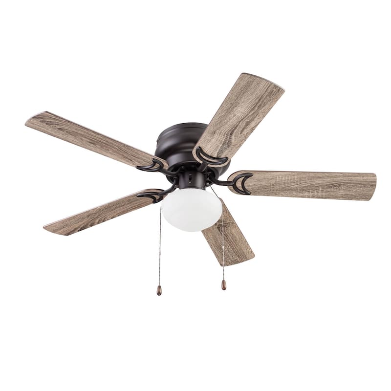 44" Prominence Home Alvina Satin Nickel Traditional Indoor LED Ceiling Fan with Light, Pull Chain