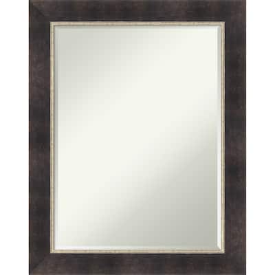 Odin Half-Inch-Bevel Framed Wall Mirror - Odin Antique Bronze - 23 x 29 in