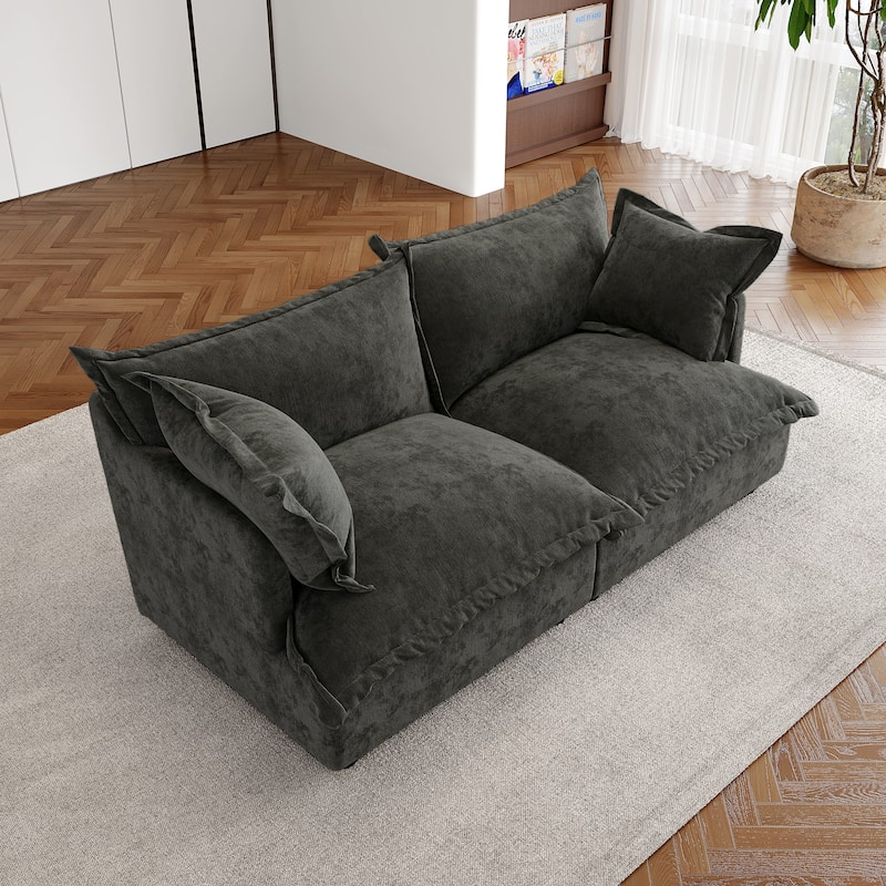 Double Layer Cushion Comfy Cloud Modular Sectional Sofa Set