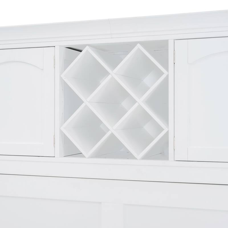 Queen Murphy Bed Cabinet with Dual-Piston Mechanism, No Box Spring