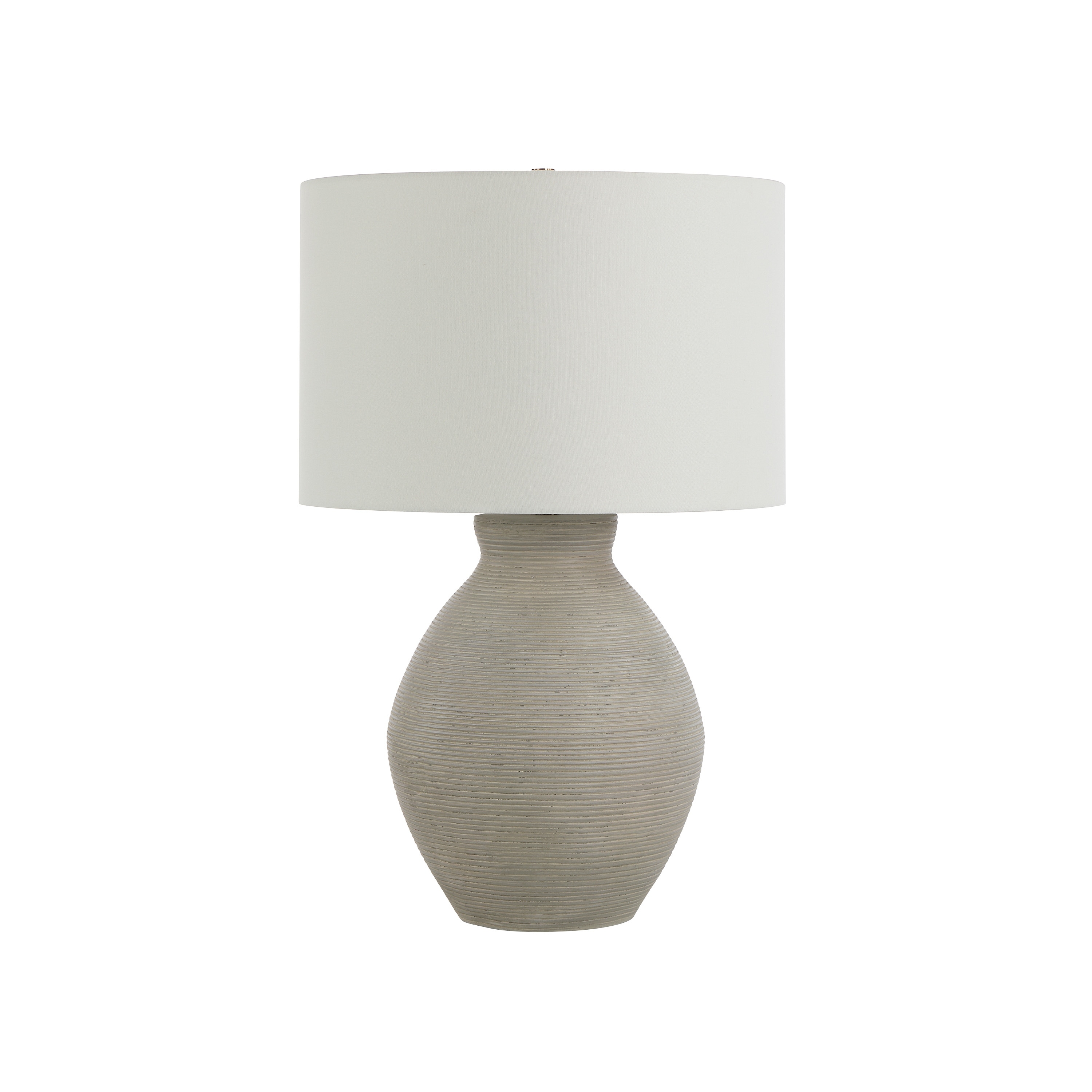 Everren Delfino 31" Tall Texture Beige Resin Table Lamp with Drum Linen Shade