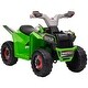preview thumbnail 12 of 27, 6V Kids ATV Ride-On Quad with Back Trailer, Electric Car for Toddlers with Wear-Resistant Wheels and Forward/Backward Function Green