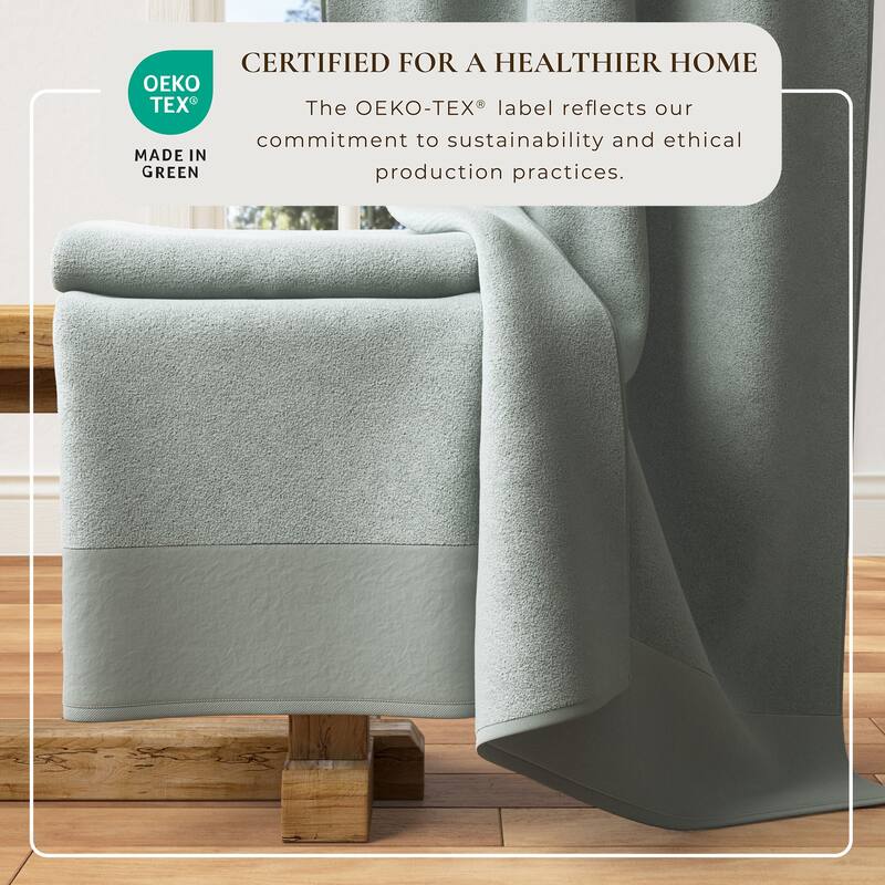 Linery & Co. Ultra-Soft Cotton and Linen Like Border Towel Set