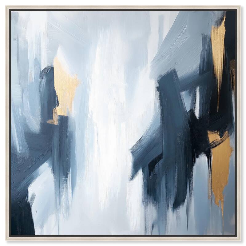 Contained Gesture I Canvas by Art Remedy - Silver - 20" x 20"