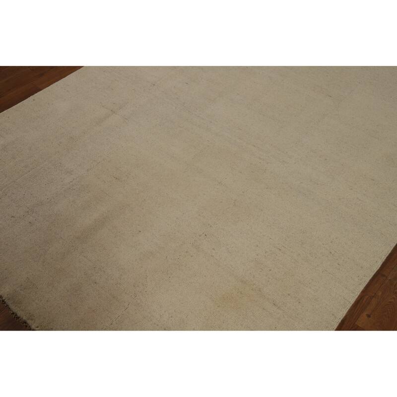 Modern Gabbeh Oriental Area Rug Handmade Solid Wool Carpet - 4'11" x 6'4"