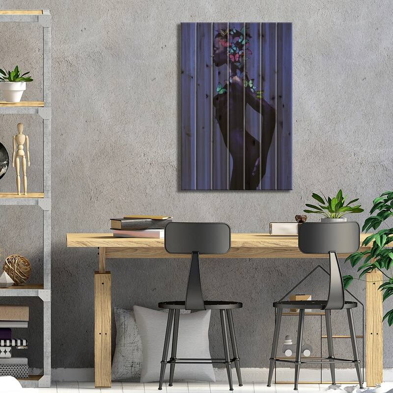 Black Beauty IV Print On Wood by Marcio Alek - Multi-Color
