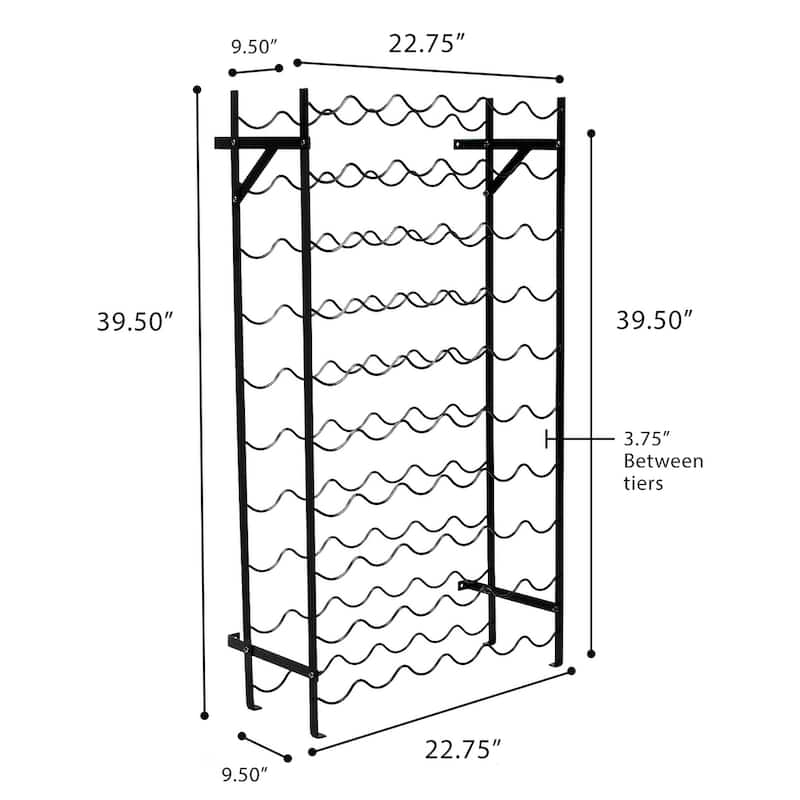 Freestanding Metal Wine Rack Up to 150 Wine Bottles Bed Bath