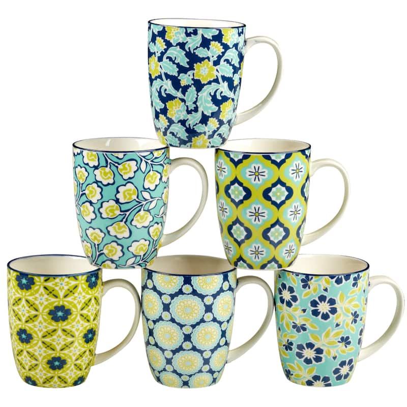 Certified International Tapestry Set of 6 Mugs 6 asst
